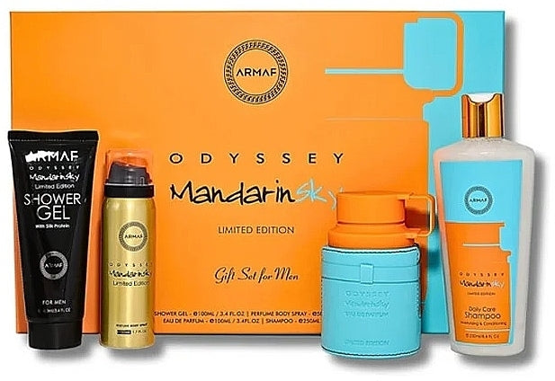 Set Armaf Odyssey Mandarin Sky 100ml +Gel de dus 100ml +Sampon 250ml +Deodorant Spray 50ml