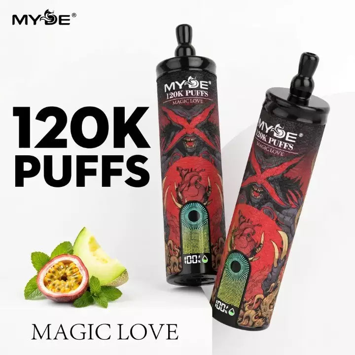 Vape MYDE 120.000 Puffs + Shisha Sound + Smart Screen + Type C
