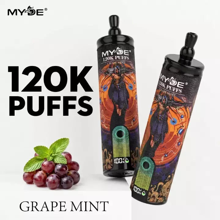 Vape MYDE 120.000 Puffs + Shisha Sound + Smart Screen + Type C